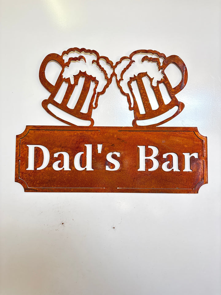 Dad's - Pop's - Custom Made Metal Bar Sign