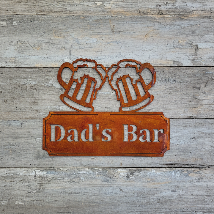 Dad's - Pop's - Custom Made Metal Bar Sign