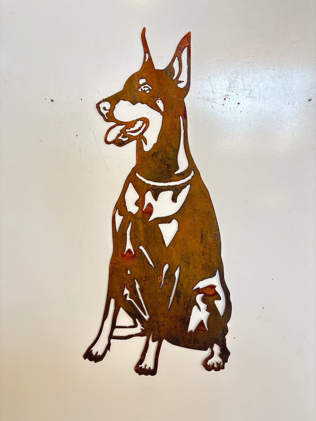 Doberman Dog Metal Wall Art - Garden Art