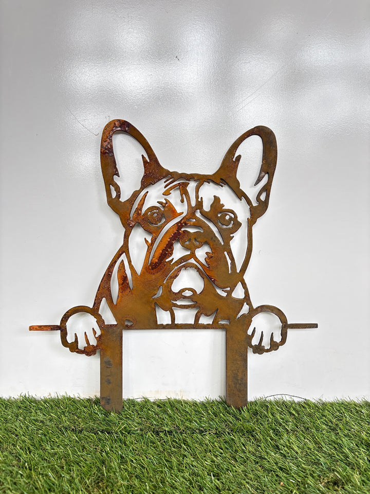 French Bulldog - Dog Memorial Plaque - Metal Art