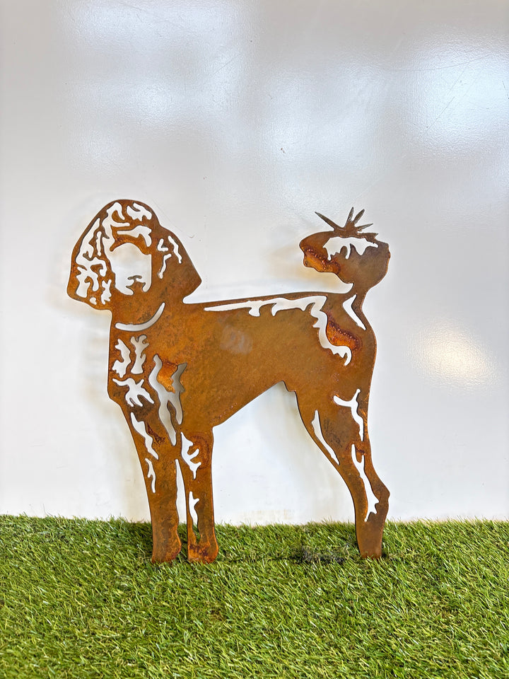 Poodle Dog Metal Wall Art - Garden Art