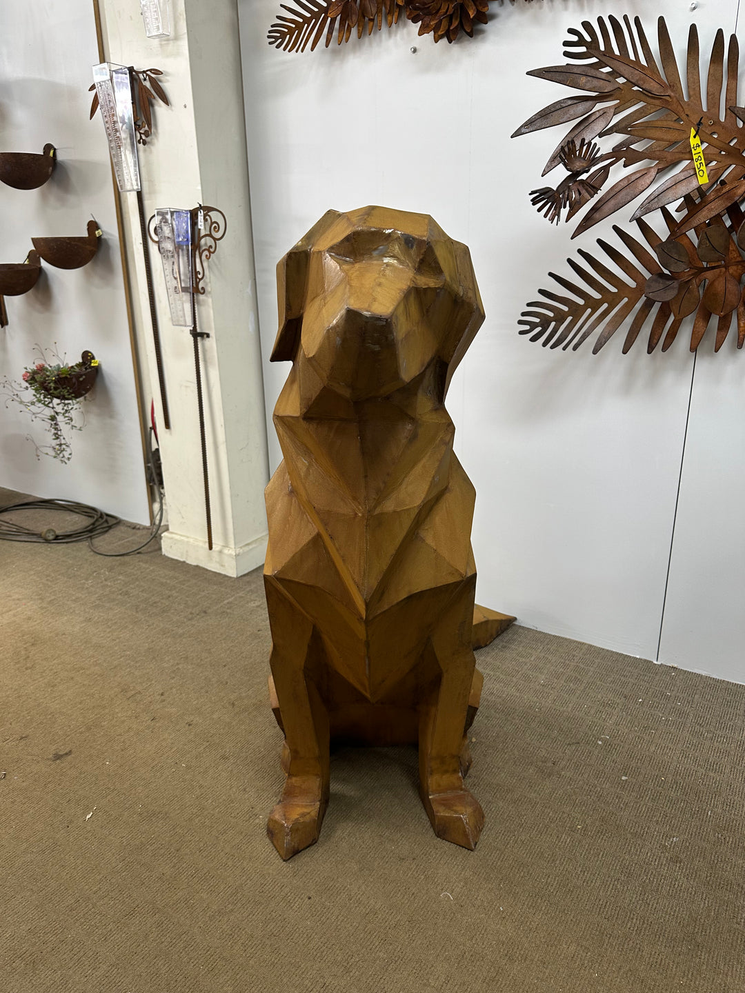 Labrador Dog – Low-Poly Metal Sculpture