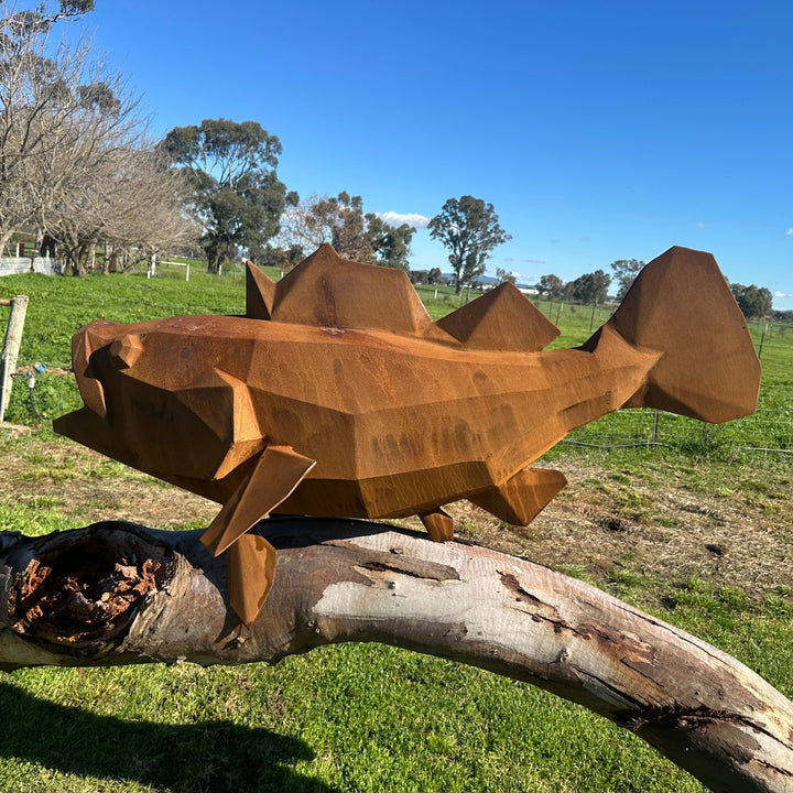 Low Poly Murray Cod – Australian Metal Fish Sculpture