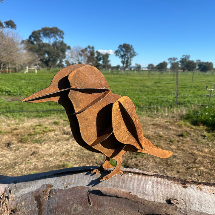 Metal Kookaburra Sculpture – Australian Native Bird Garden Art