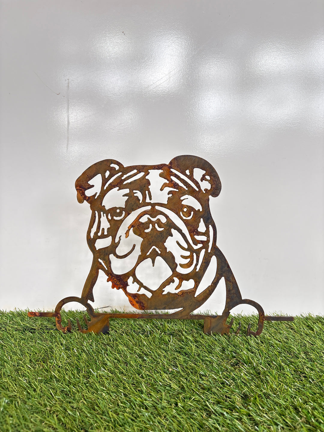 Bulldog - Dog Memorial Plaque - Metal Art