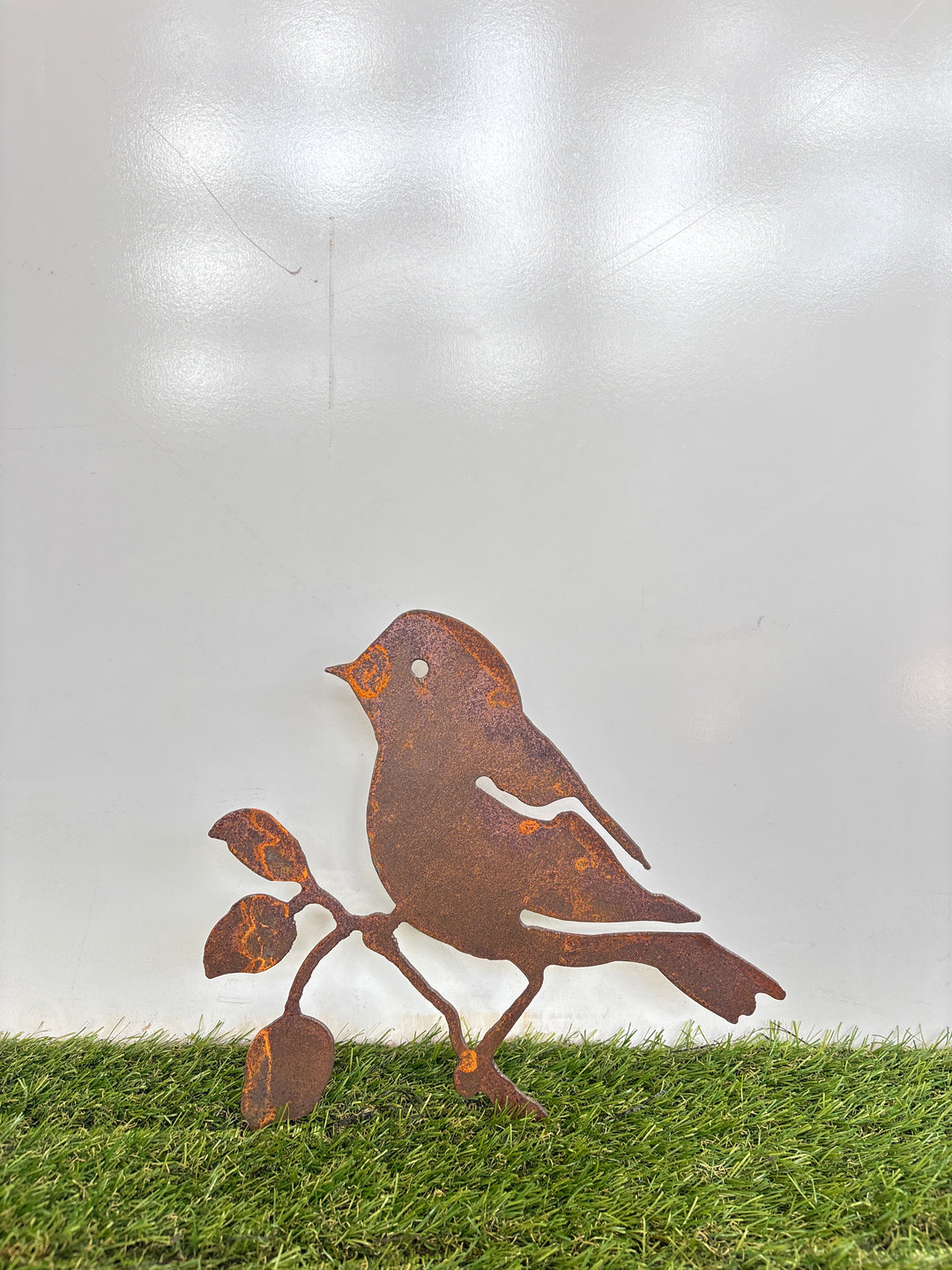 Bird on branch Metal Garden Art Larger Version