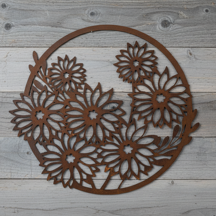Bunch of Flowers - Metal Wall Art