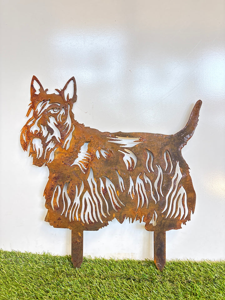 Scotty Dog Metal Wall Art - Scottish Terrier Garden Art