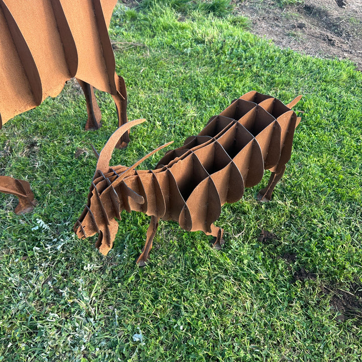 Metal Goat Sculpture – Farmyard &amp; Garden Art