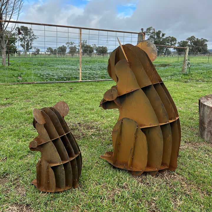 Metal Koala Sculpture – Australian Native Wildlife Garden Art