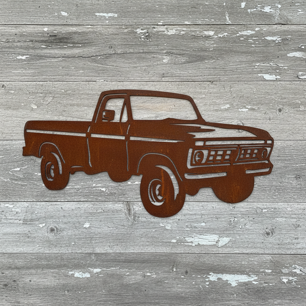 Ford F100 1976 Metal Wall Art