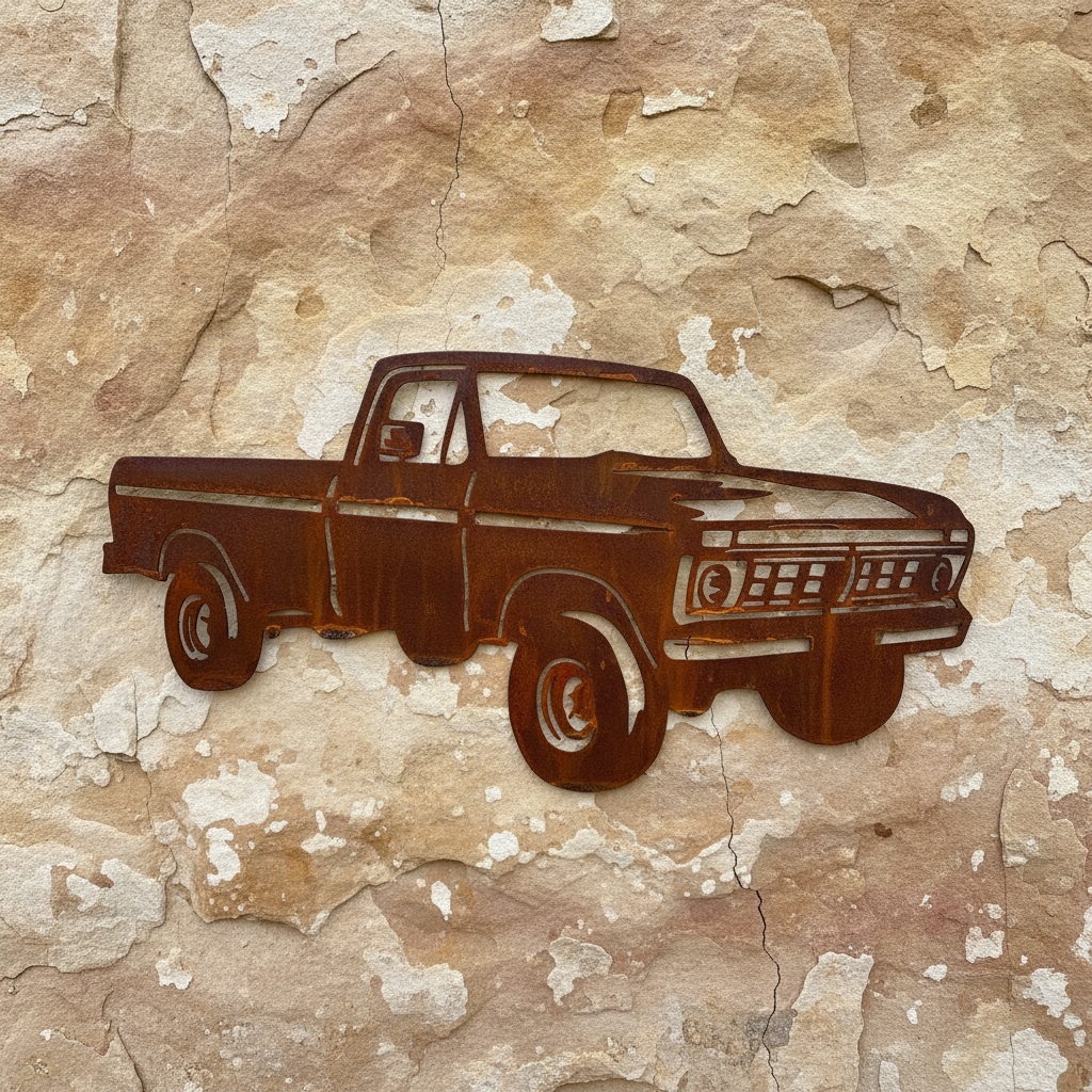 Ford F100 1976 Metal Wall Art