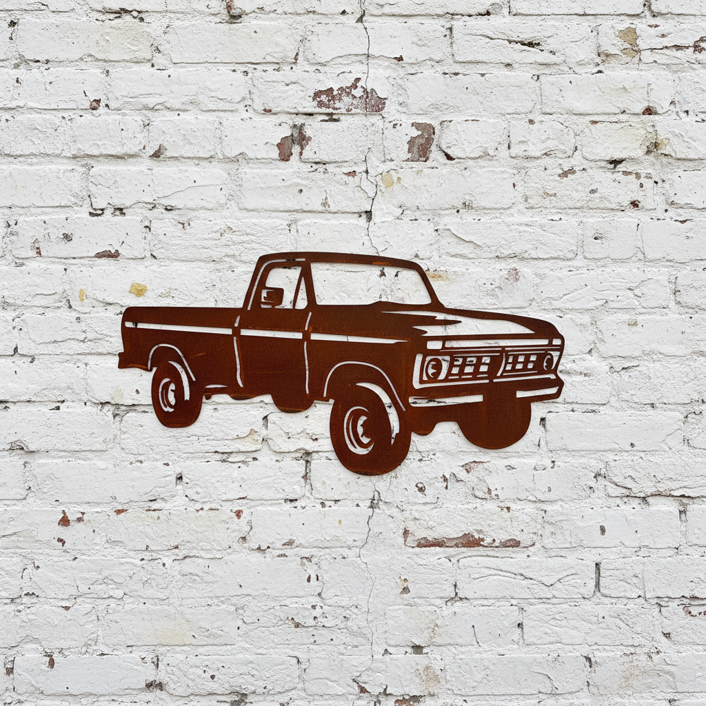Ford F100 1976 Metal Wall Art