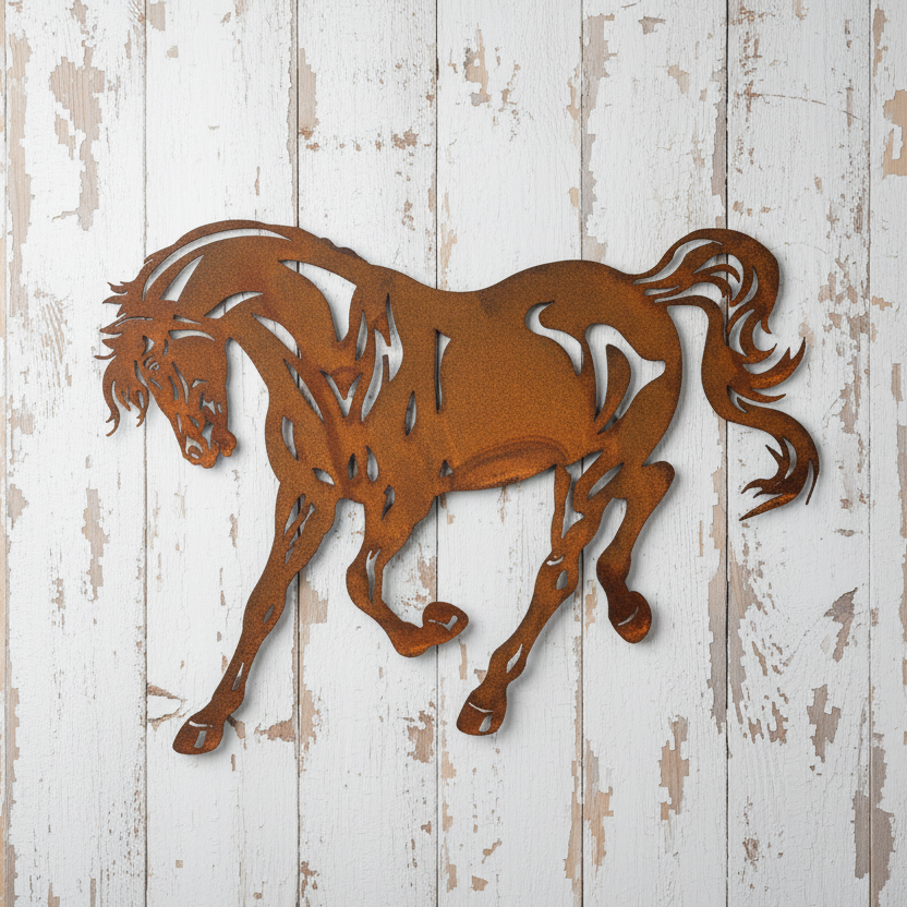 Horse Metal Wall Art Galloping