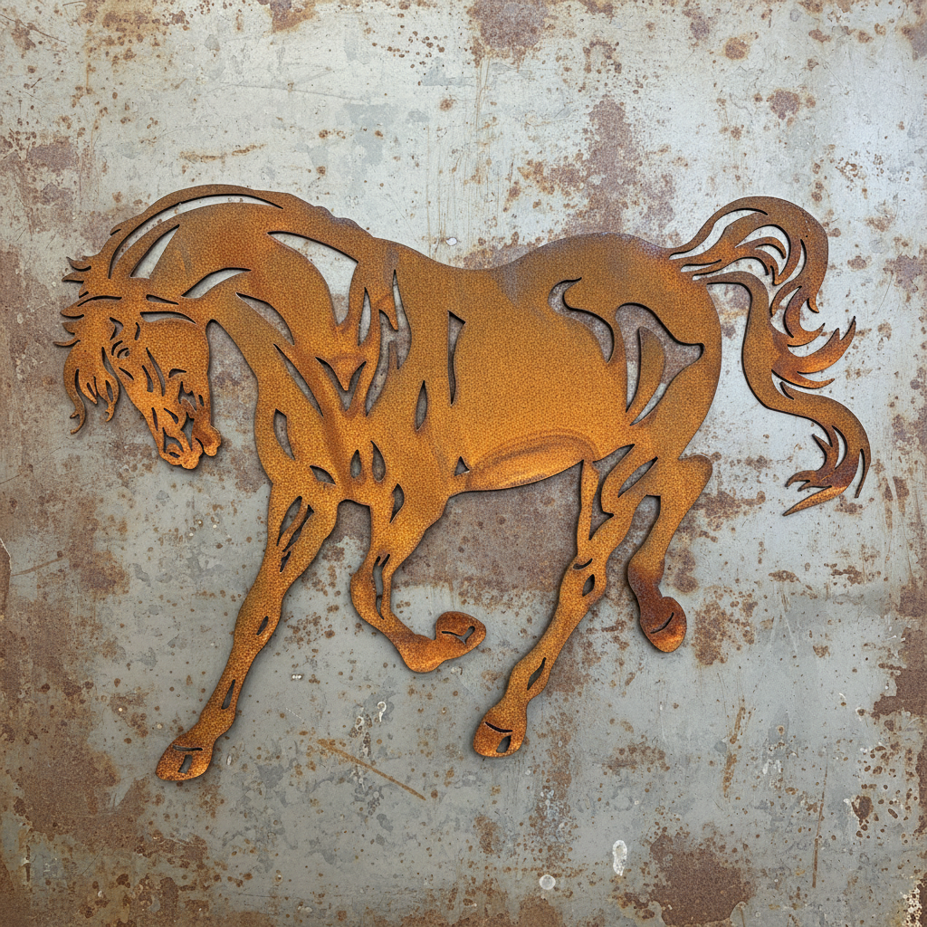 Horse Metal Wall Art Galloping