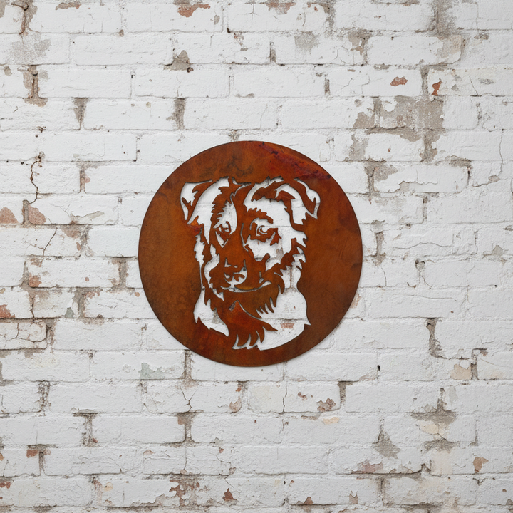 Border Collie Metal Wall Art
