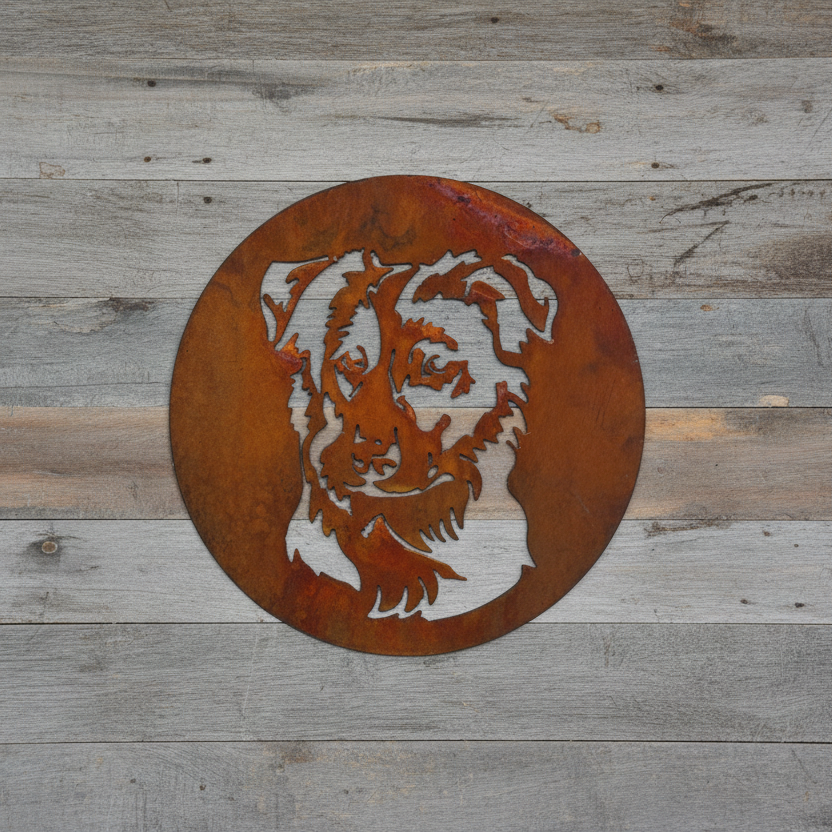Border Collie Metal Wall Art
