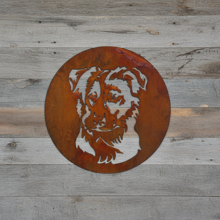 Border Collie Metal Wall Art
