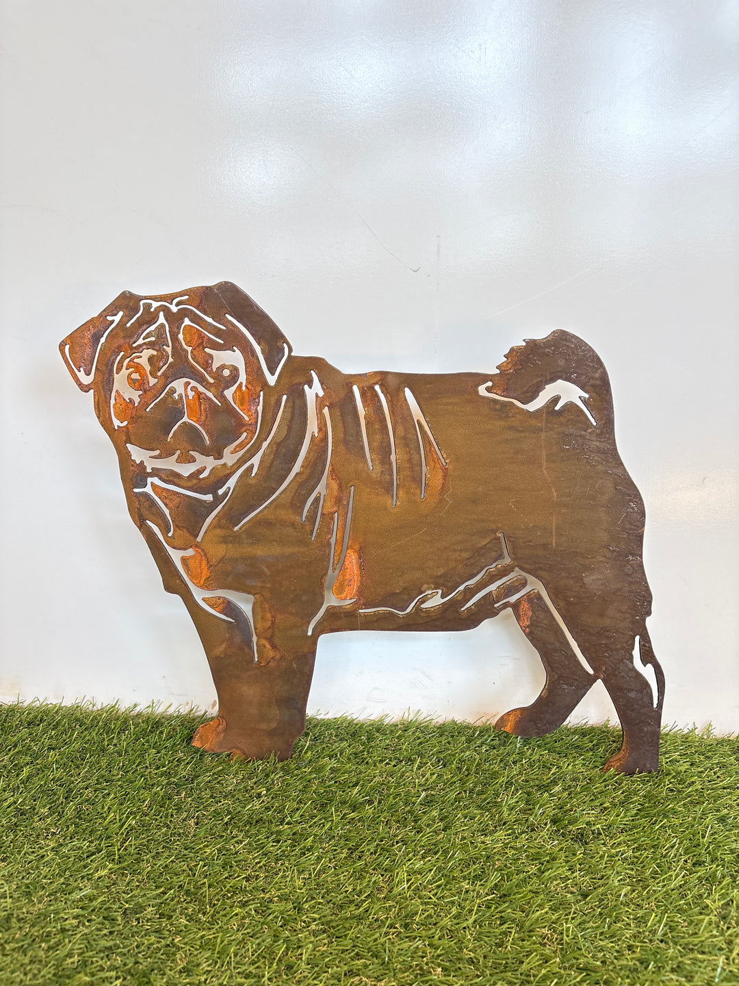 Pug Dog Metal Wall Art - Garden Art