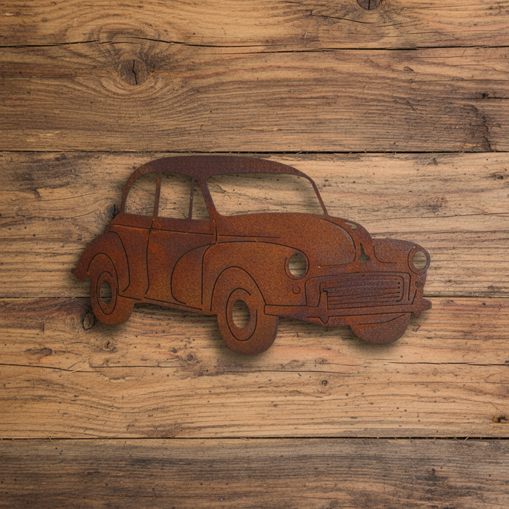 Morris Minor car Metal Wall Art