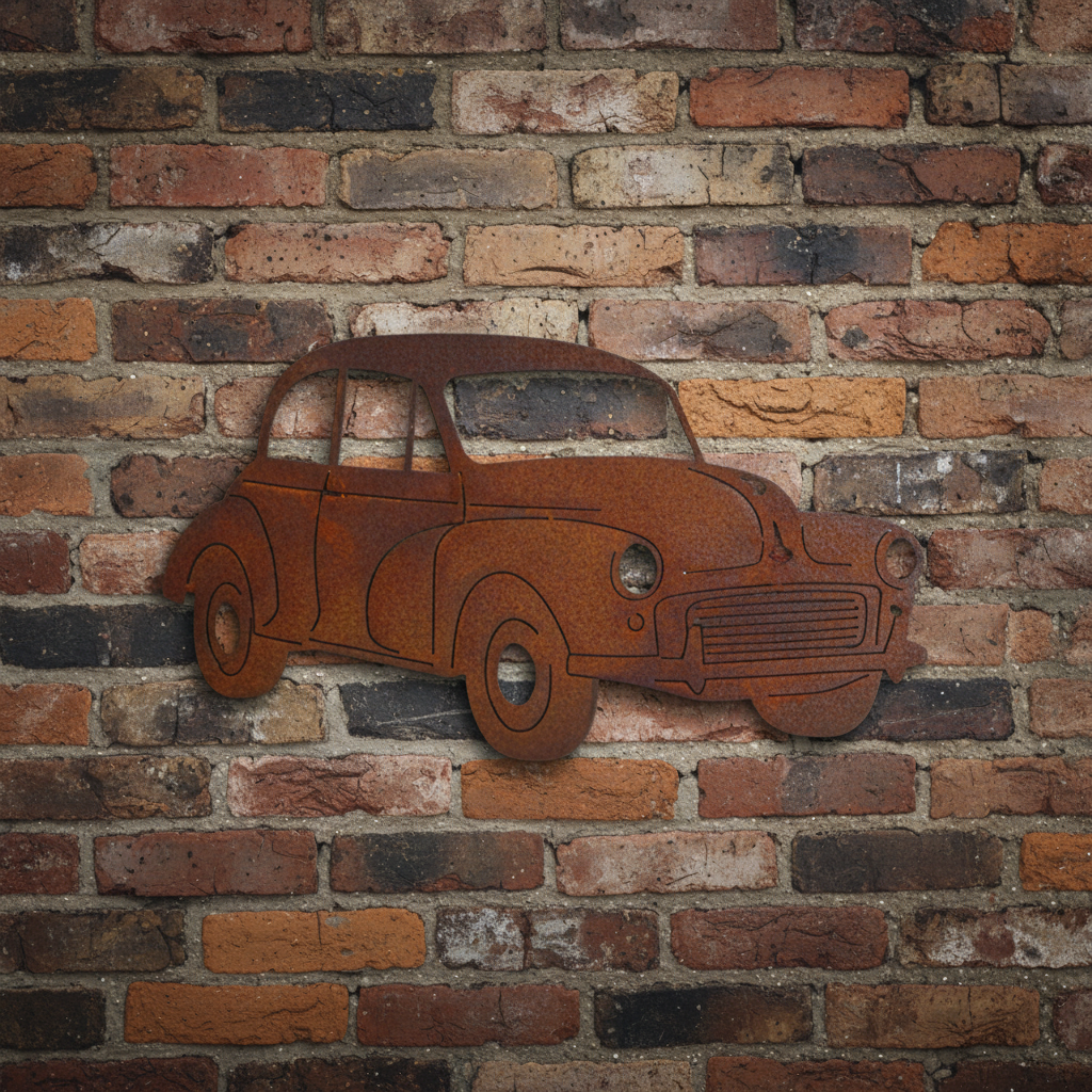 Morris Minor car Metal Wall Art