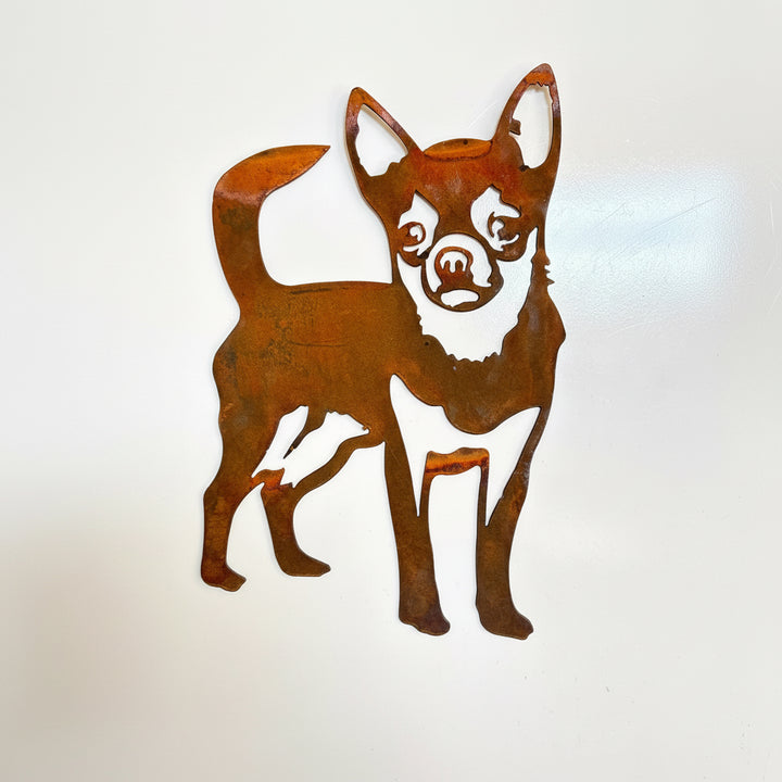 Chihuahua Dog Metal Wall Art - Garden Art