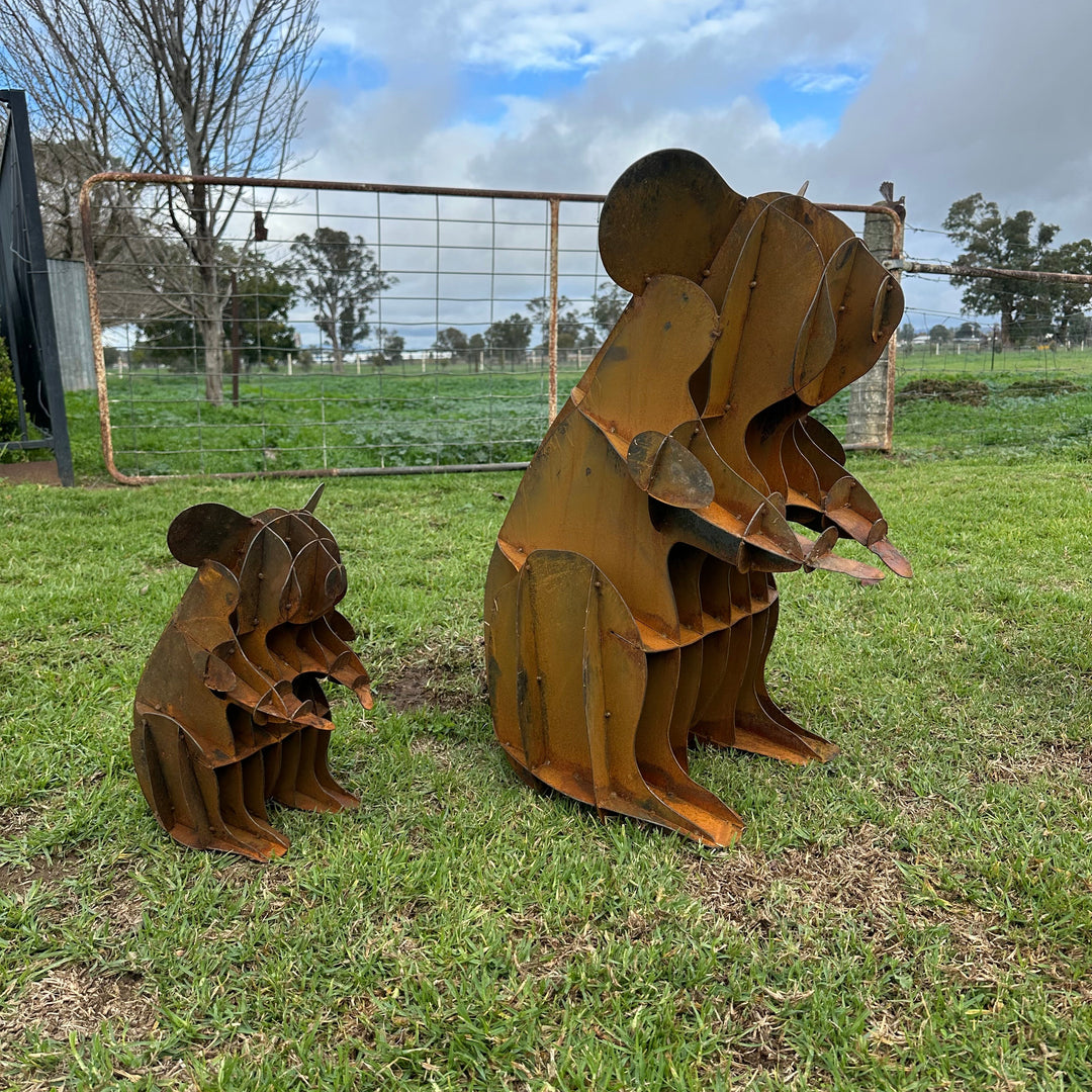 Metal Koala Sculpture – Australian Native Wildlife Garden Art