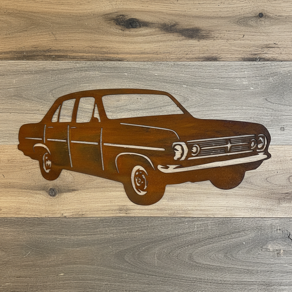 HR Holden Sedan Metal Wall Art