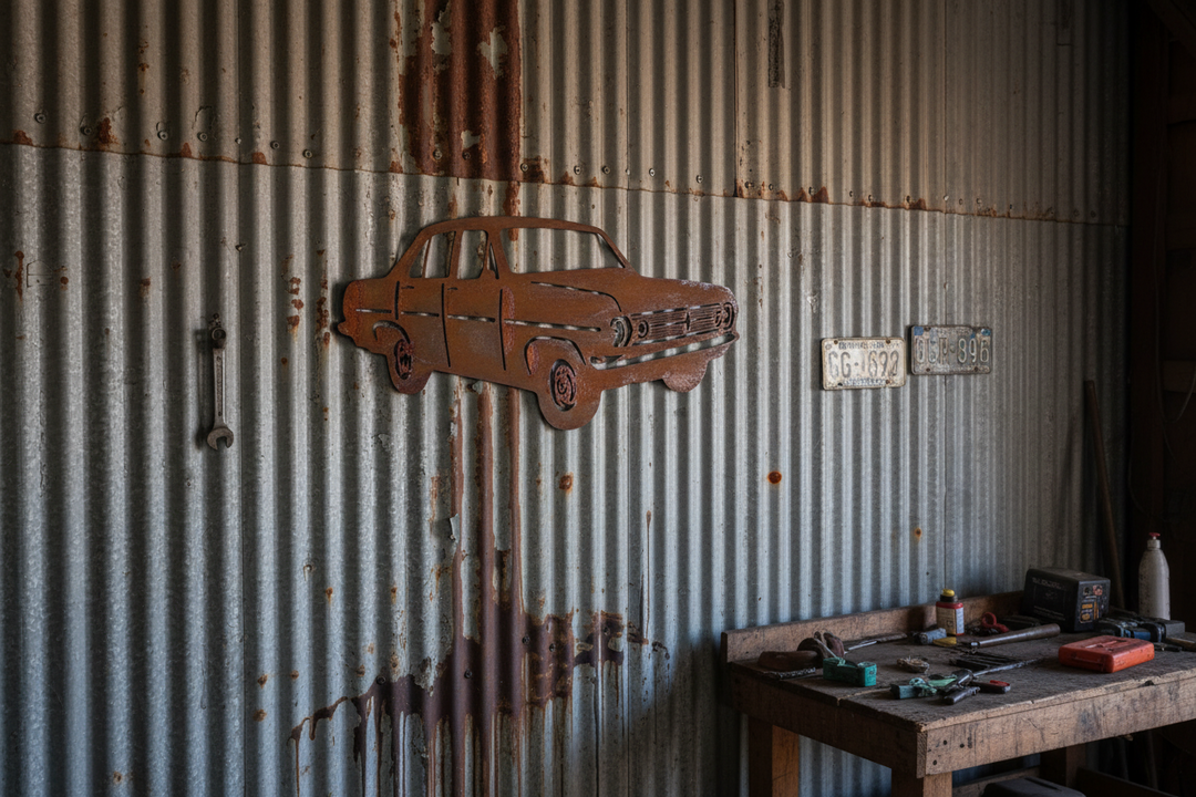 HR Holden Sedan Metal Wall Art