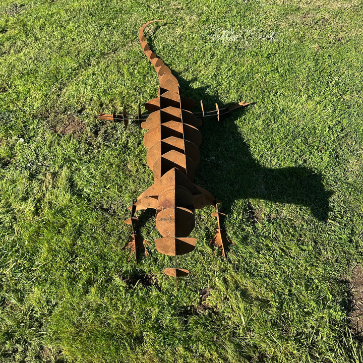 Metal Goanna Sculpture – Australian Garden Art