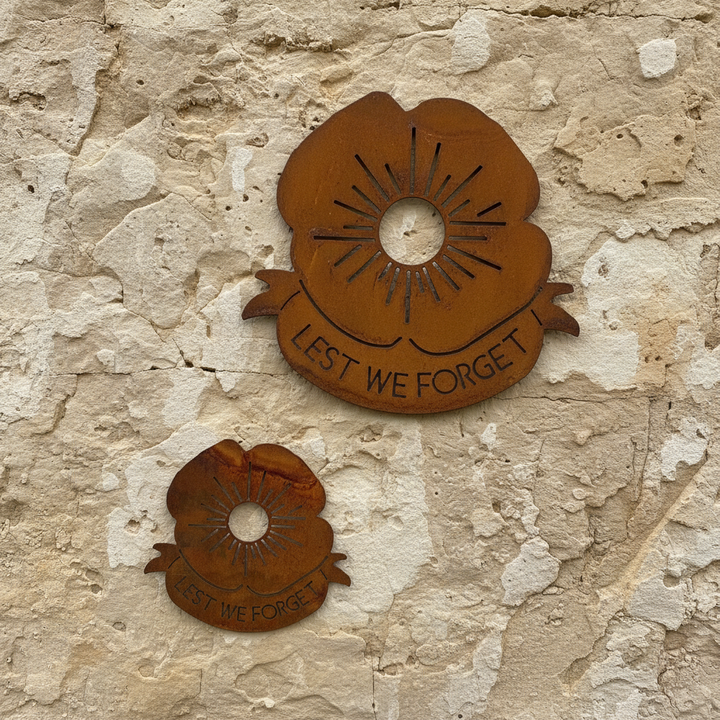 Poppy Lest We Forget Metal Wall Art