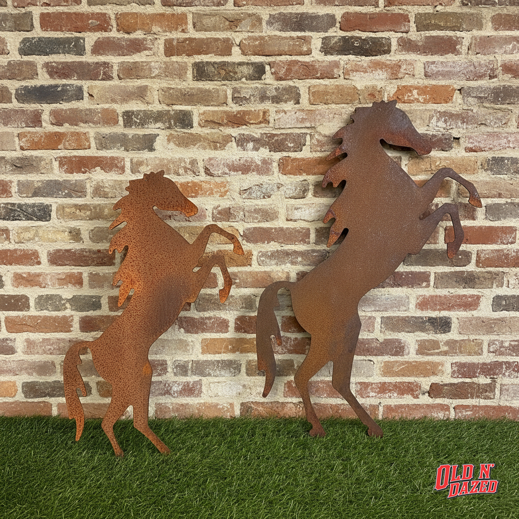 Rearing Horse Metal Garden Art