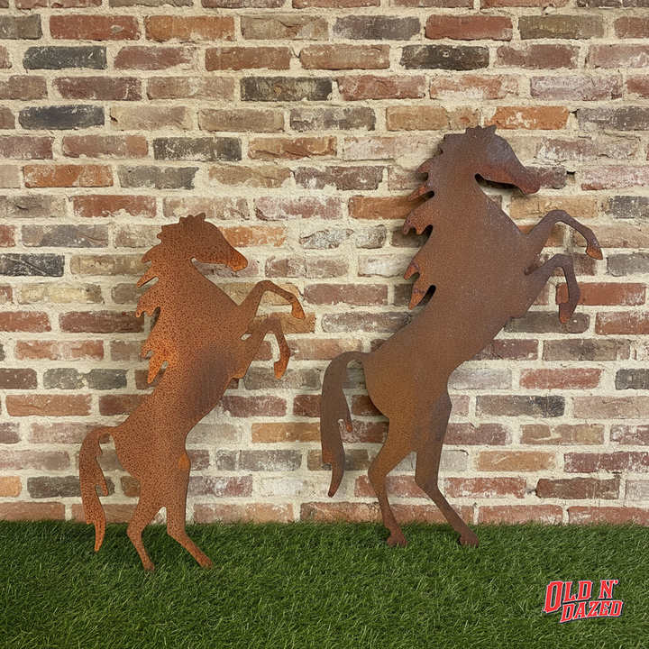 Rearing Horse Metal Garden Art