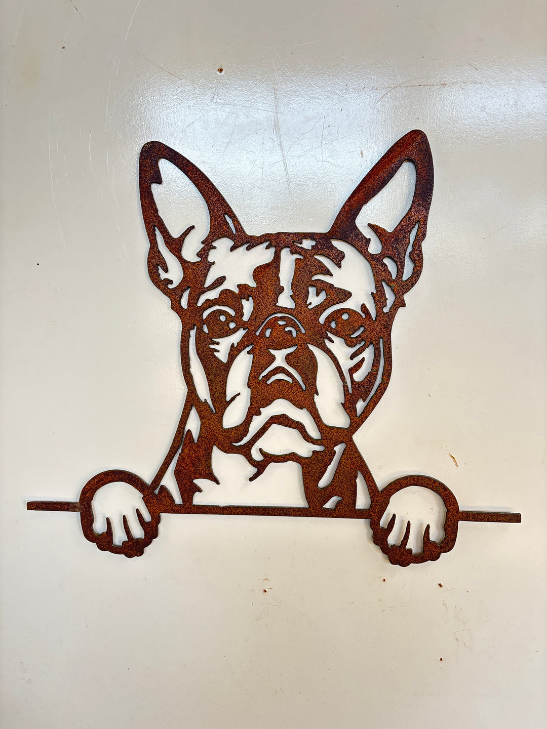 Boston Terrier - Dog Memorial Plaque - Metal Art