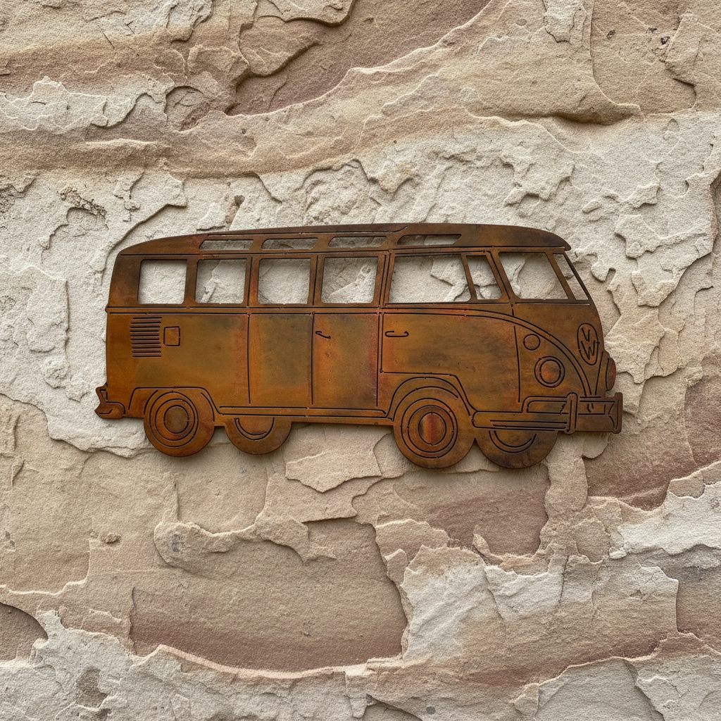 VW Kombi Van Metal Wall Art