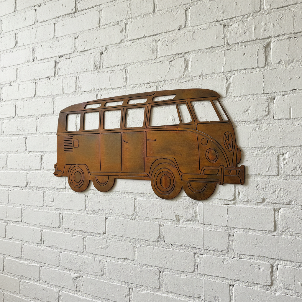 VW Kombi Van Metal Wall Art