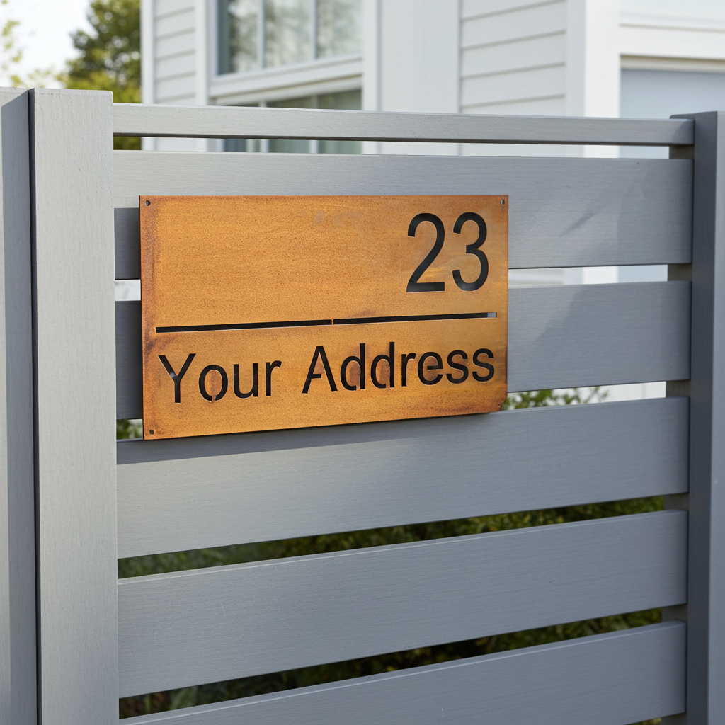House Address Signs Custom Made Metal Property Sign