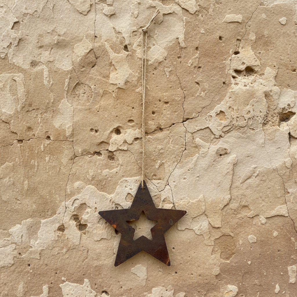 Hanging Metal Star - Garden Art