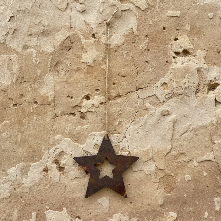 Hanging Metal Star - Garden Art
