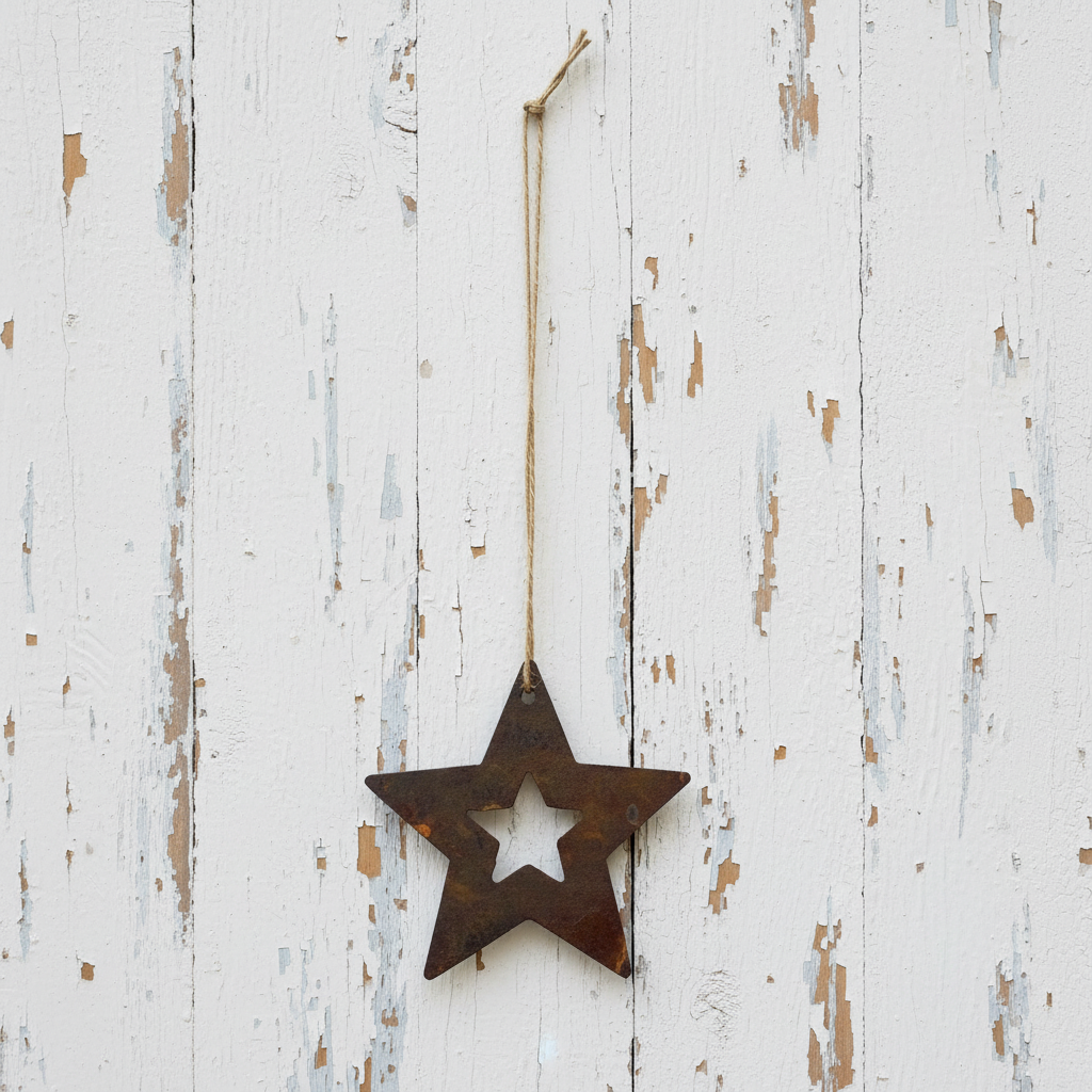 Hanging Metal Star - Garden Art