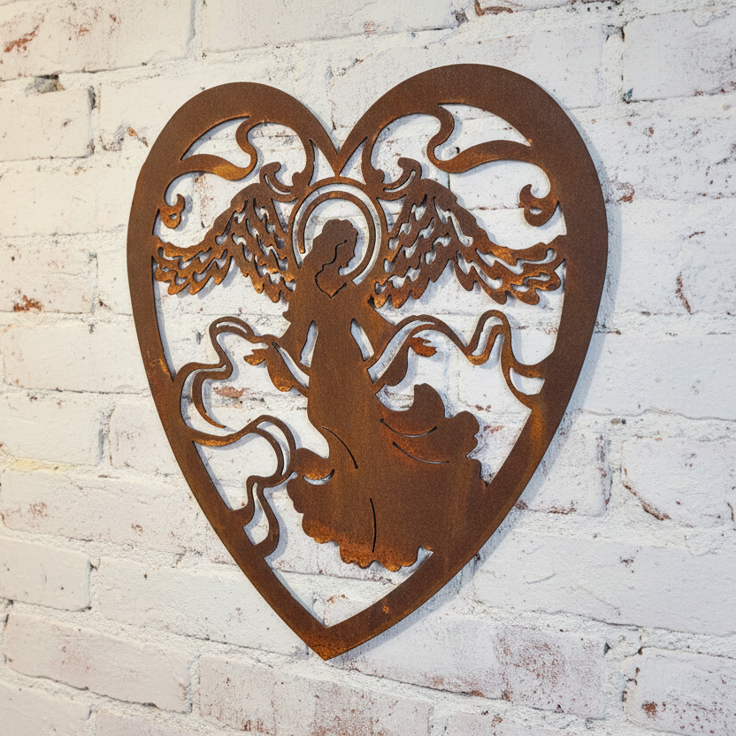 Angel Heart Metal Wall Art