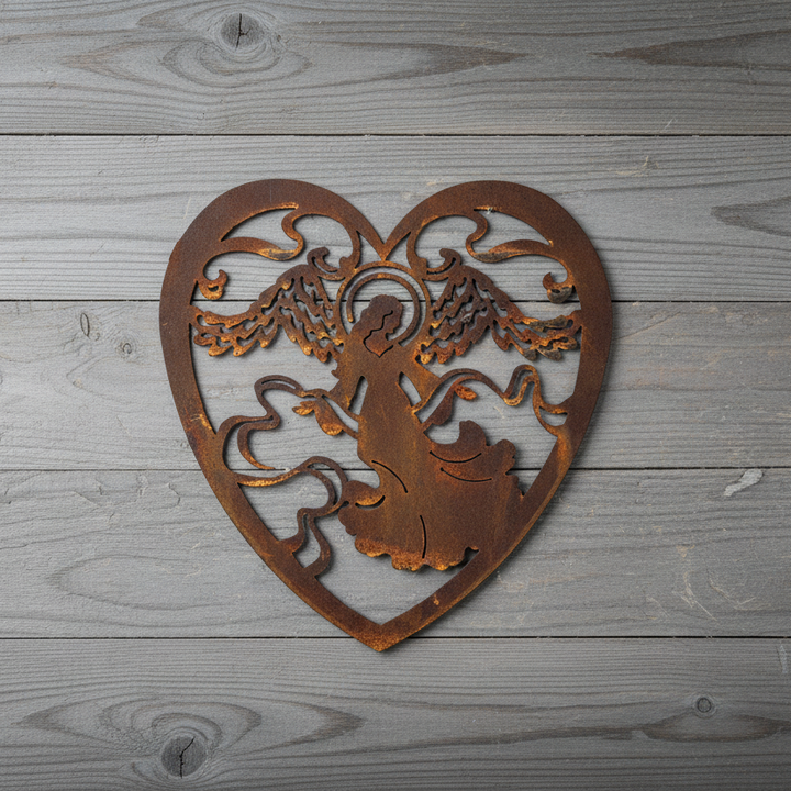 Angel Heart Metal Wall Art