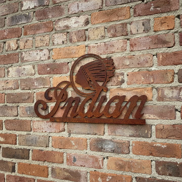 Indian Motorcycles Sign Metal Wall Art