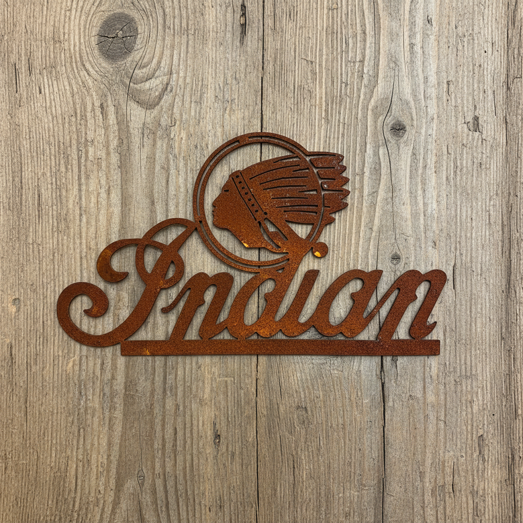 Indian Motorcycles Sign Metal Wall Art