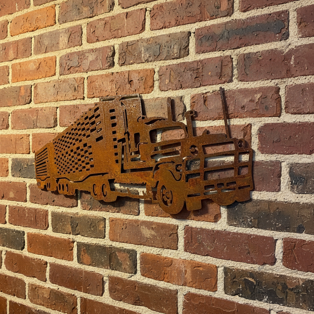 Mack Cattle Truck Metal Wall Art