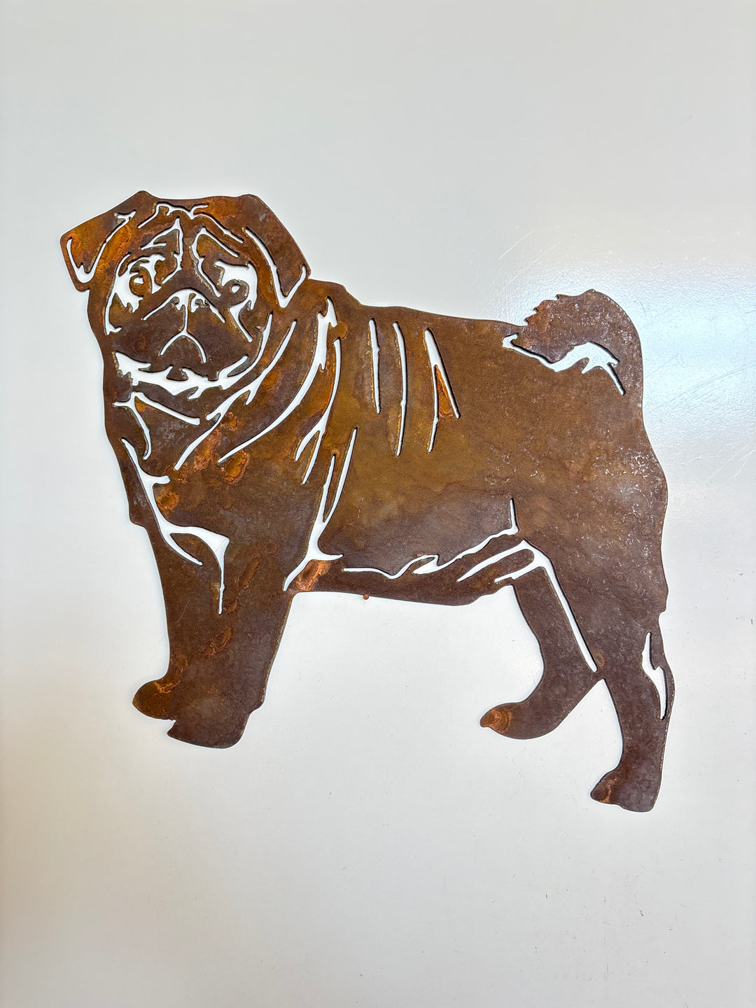 Pug Dog Metal Wall Art - Garden Art