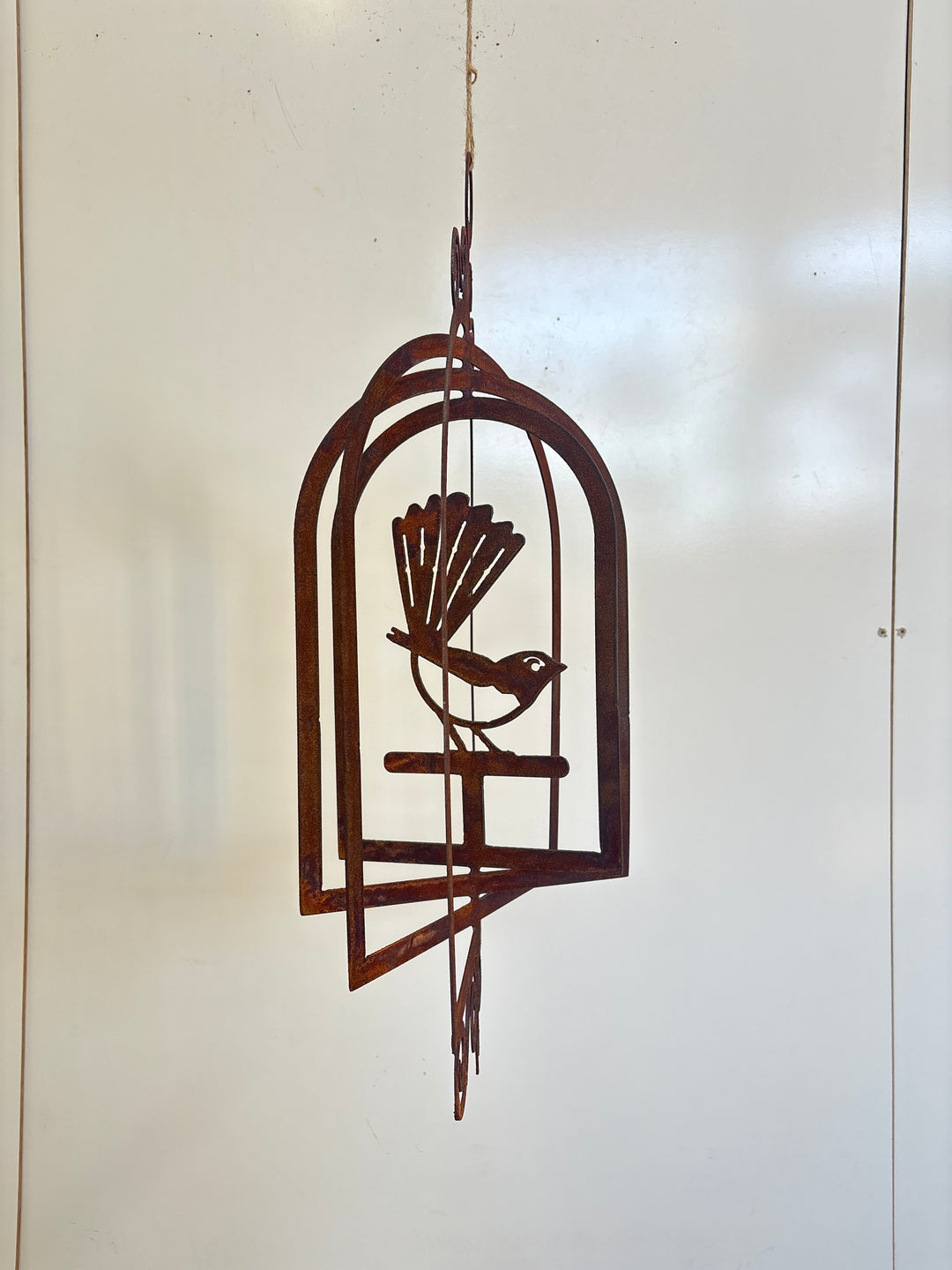 Willy wagtail Birdcage Metal Garden Art