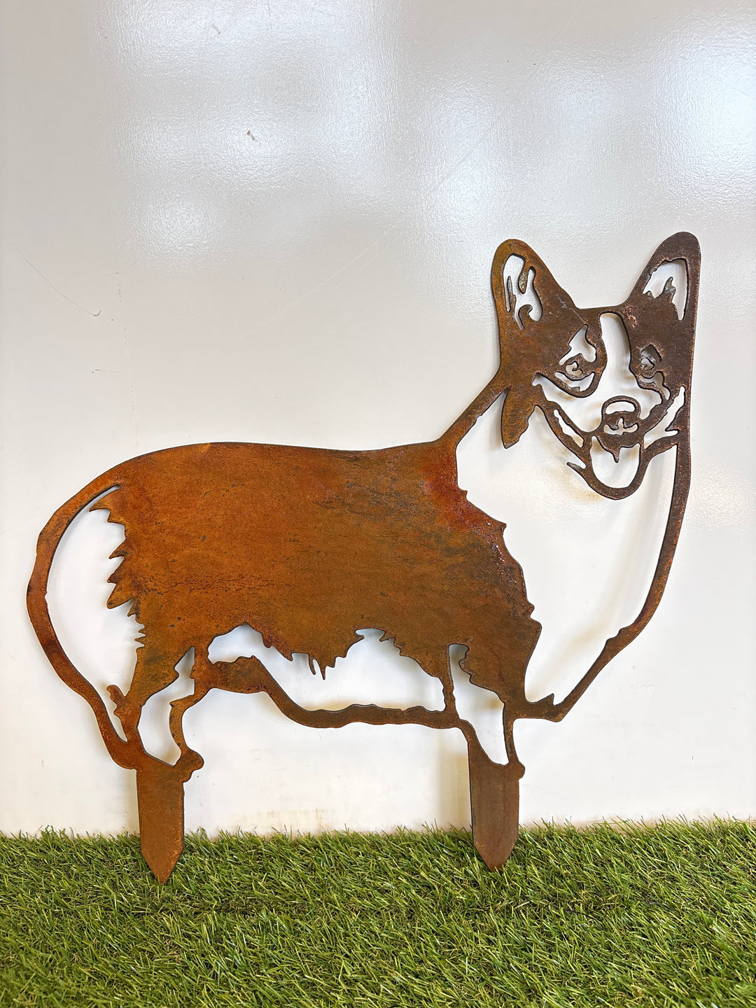 Pembroke Welsh Corgi Metal Wall Art - Dog Garden Art