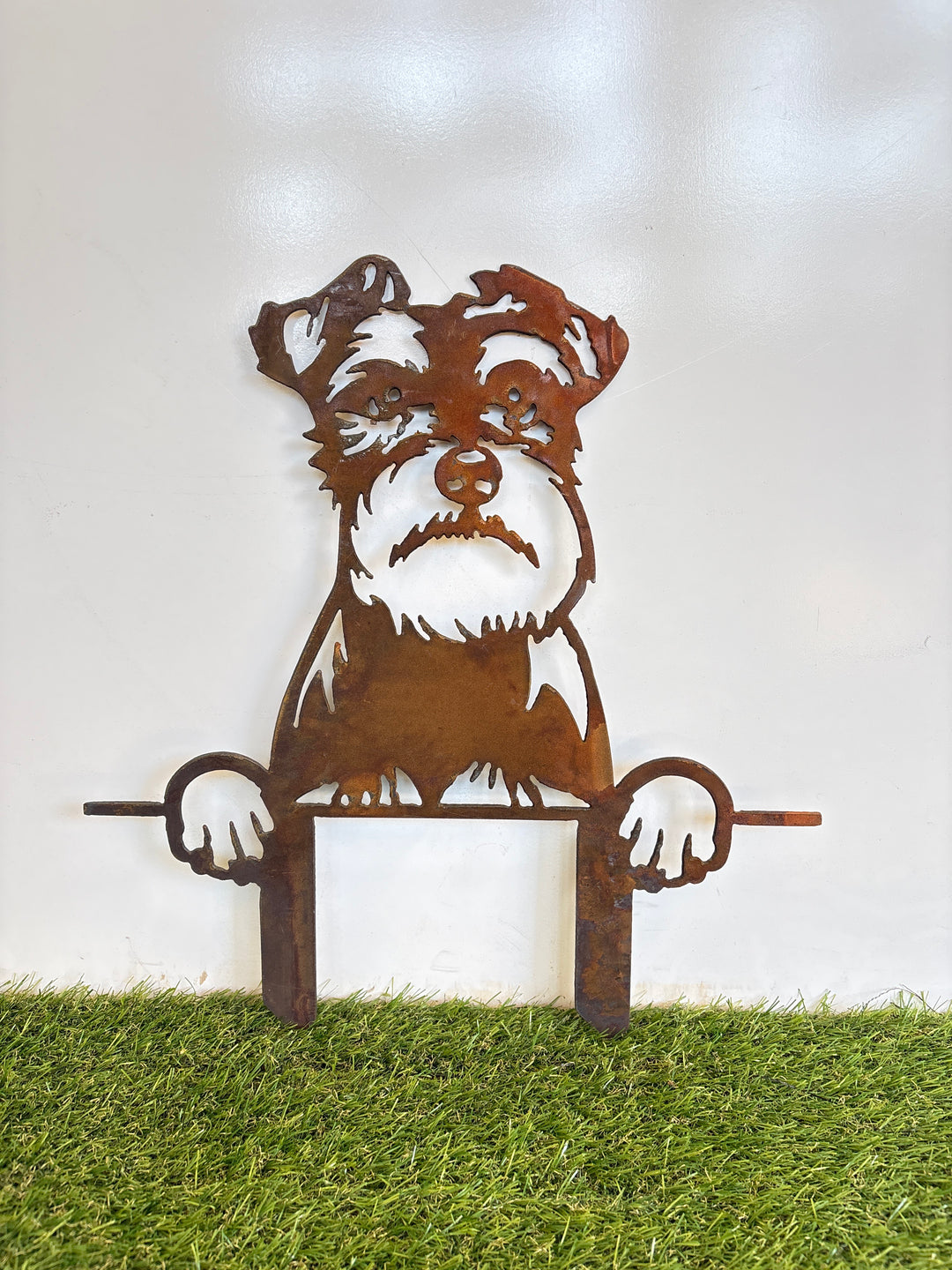 Schnauzer  - Dog Memorial Plaque - Metal Art
