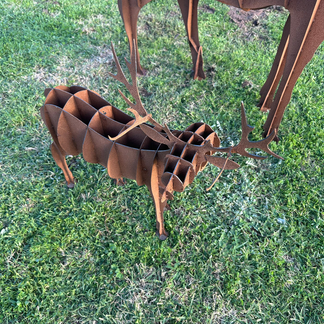 Metal Deer Sculpture – Rustic Garden &amp; Property Art